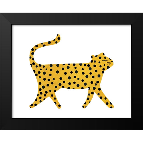 Cheetah Black Modern Wood Framed Art Print by Kopcik, Emily