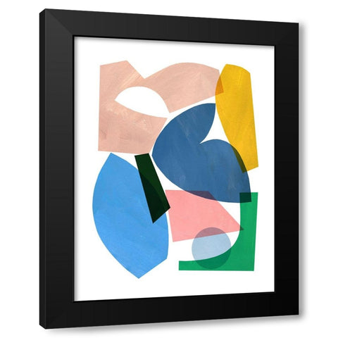 Collage of Color Black Modern Wood Framed Art Print with Double Matting by Kopcik, Emily