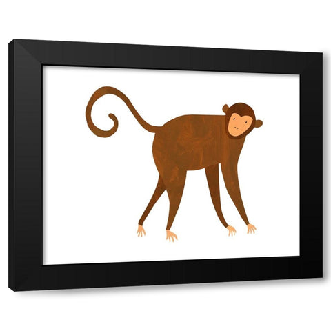 Monkey Black Modern Wood Framed Art Print by Kopcik, Emily
