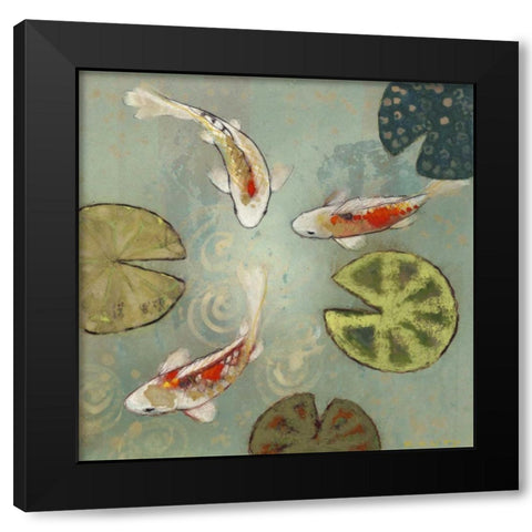 Floating Motion II Black Modern Wood Framed Art Print with Double Matting by Koury, Aleah