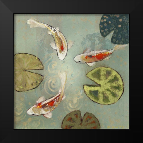 Floating Motion II Black Modern Wood Framed Art Print by Koury, Aleah