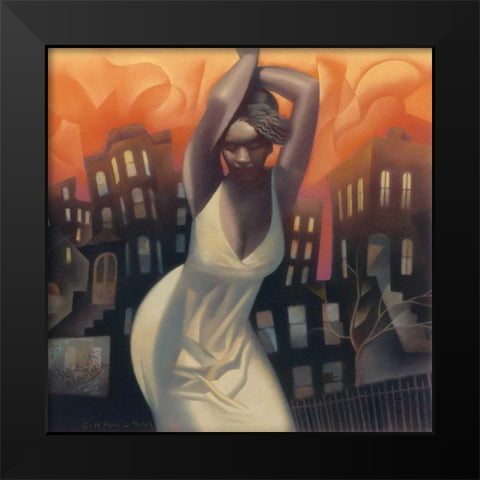 Harlem Heat Black Modern Wood Framed Art Print by Kelley, Gary