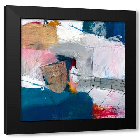Ice Black Modern Wood Framed Art Print by Lauzon, Danielle