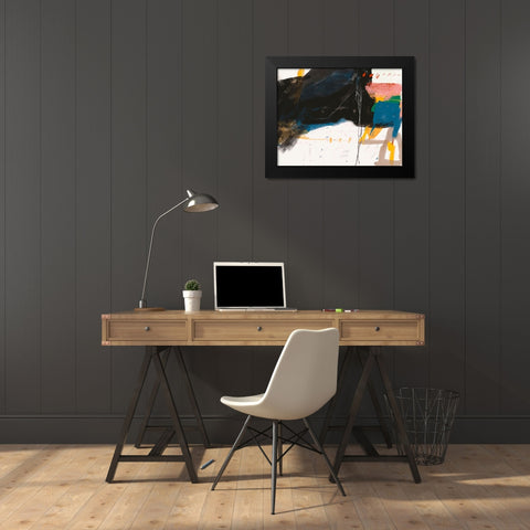 When Answers Donâ€™t Come Black Modern Wood Framed Art Print by Lauzon, Danielle