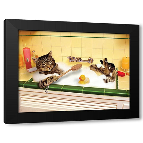 Kitchen Spa Black Modern Wood Framed Art Print with Double Matting by Lund Roeser