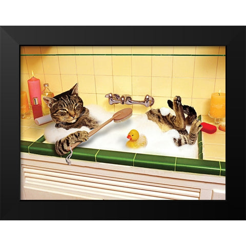 Kitchen Spa Black Modern Wood Framed Art Print by Lund Roeser