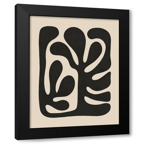 Abstractica Black Modern Wood Framed Art Print by LivinLi