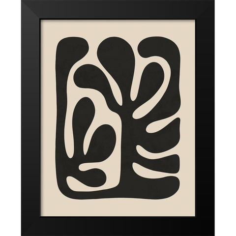Abstractica Black Modern Wood Framed Art Print by LivinLi