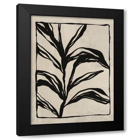 Garden 2 Black Modern Wood Framed Art Print by LivinLi