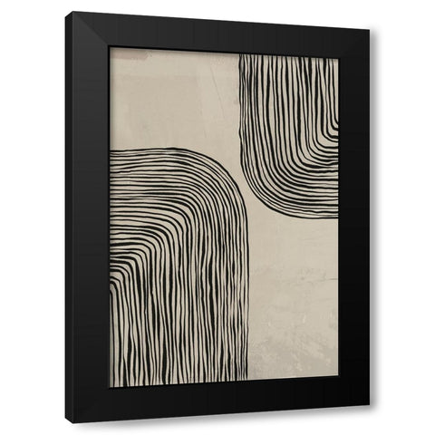 River Black Modern Wood Framed Art Print by LivinLi