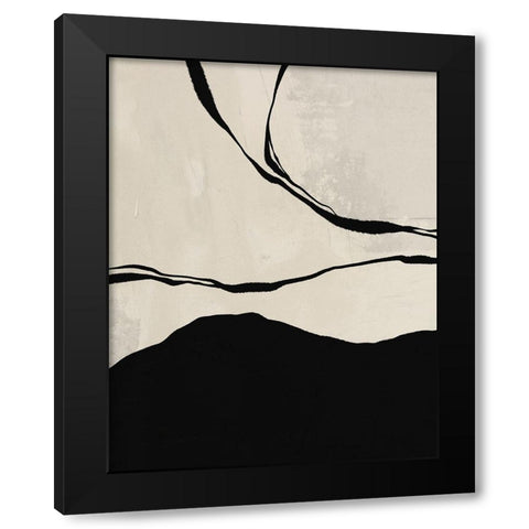 Sea Black Modern Wood Framed Art Print by LivinLi