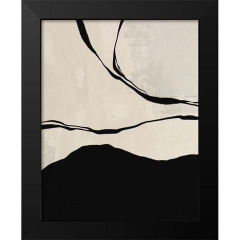Sea Black Modern Wood Framed Art Print by LivinLi