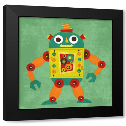 Robot 1 Black Modern Wood Framed Art Print by Lee, Nancy