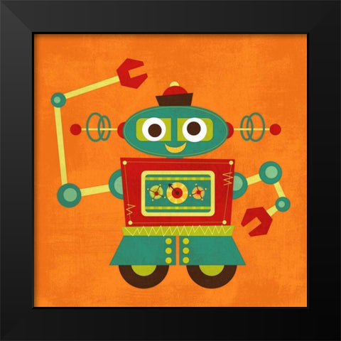 Robot 2 Black Modern Wood Framed Art Print by Lee, Nancy