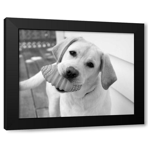 Blue Black Modern Wood Framed Art Print by Levin, Kim