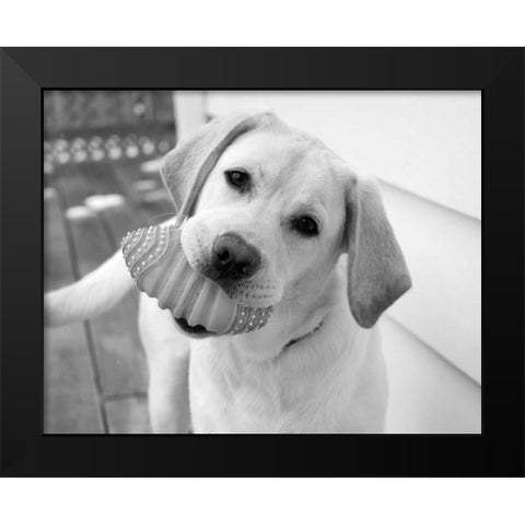 Blue Black Modern Wood Framed Art Print by Levin, Kim