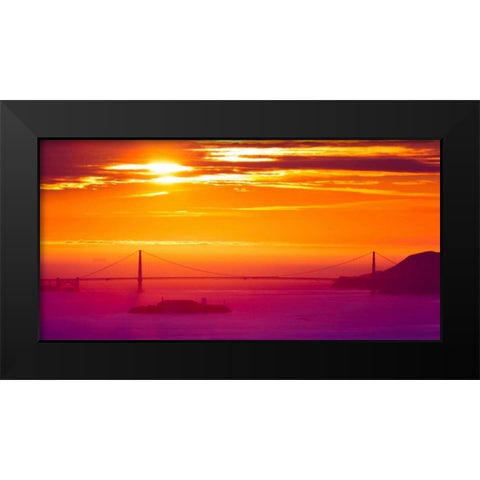 The Sun Gate Black Modern Wood Framed Art Print by Linhares, Greg