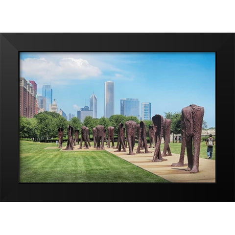 Agora Black Modern Wood Framed Art Print by Levant, Jessica