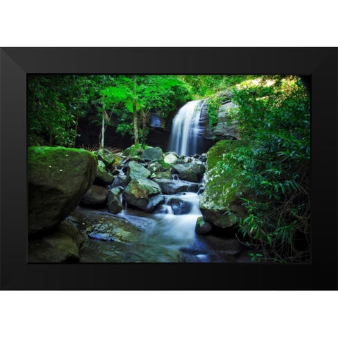 Hows The Serenity Black Modern Wood Framed Art Print by Louise, Tracie