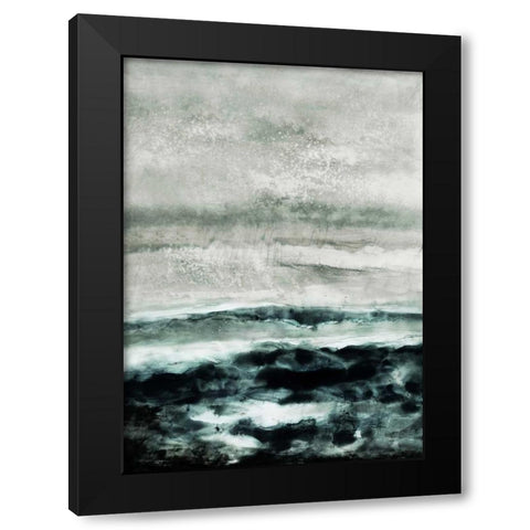 Abstract Waterscape Black Modern Wood Framed Art Print with Double Matting by Lehnhardt, Iris