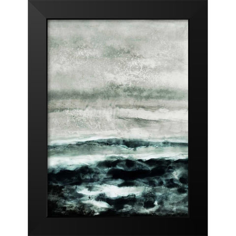 Abstract Waterscape Black Modern Wood Framed Art Print by Lehnhardt, Iris