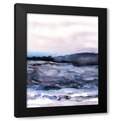 Layers of Colour 2 Black Modern Wood Framed Art Print by Lehnhardt, Iris