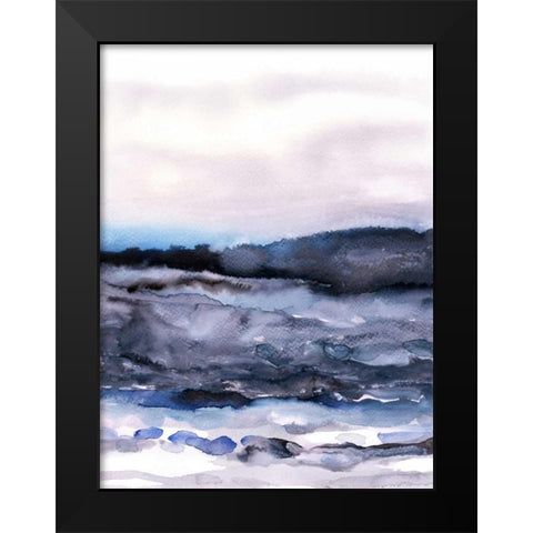 Layers of Colour 2 Black Modern Wood Framed Art Print by Lehnhardt, Iris