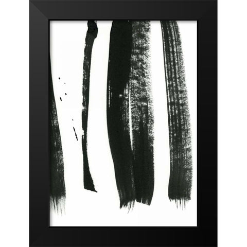 Black on White 3 Black Modern Wood Framed Art Print by Lehnhardt, Iris