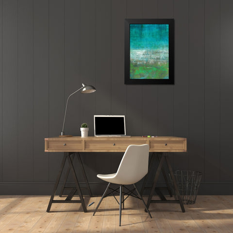Green Oasis Black Modern Wood Framed Art Print by Lehnhardt, Iris