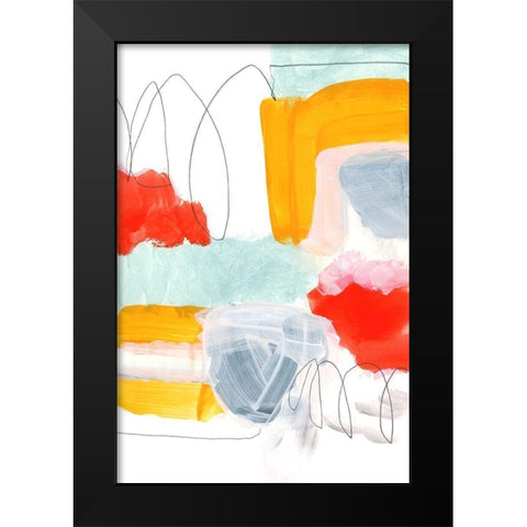 Abstract Painting XVI Black Modern Wood Framed Art Print by Lehnhardt, Iris