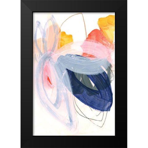 Abstract Painting XVII Black Modern Wood Framed Art Print by Lehnhardt, Iris