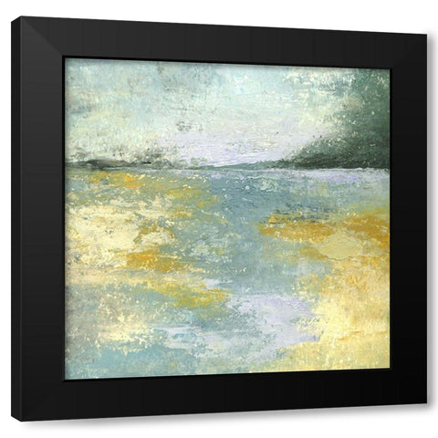 Subtle Shores, Morning Memories Black Modern Wood Framed Art Print with Double Matting by Lisa Mann Fine Art