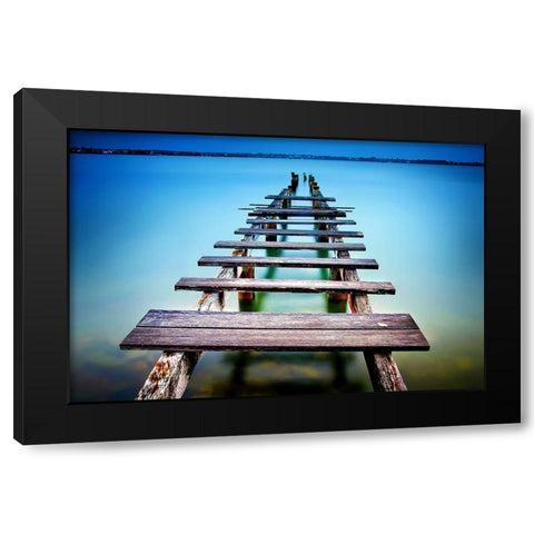 Cleveland Black Modern Wood Framed Art Print by Louise, Tracie