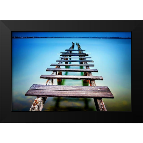 Cleveland Black Modern Wood Framed Art Print by Louise, Tracie