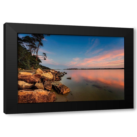 The Narrows Black Modern Wood Framed Art Print by Louise, Tracie