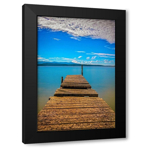 Broken Pier Black Modern Wood Framed Art Print by Louise, Tracie