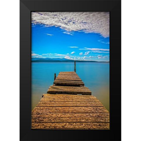 Broken Pier Black Modern Wood Framed Art Print by Louise, Tracie