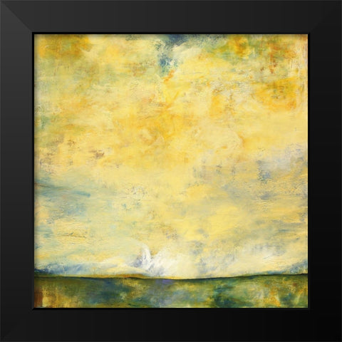 Blissfully Grounded Black Modern Wood Framed Art Print by Lisa Mann Fine Art
