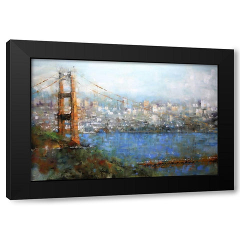 Golden Gate Vista Black Modern Wood Framed Art Print with Double Matting by Lague, Mark