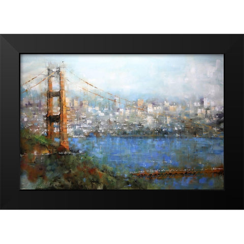 Golden Gate Vista Black Modern Wood Framed Art Print by Lague, Mark