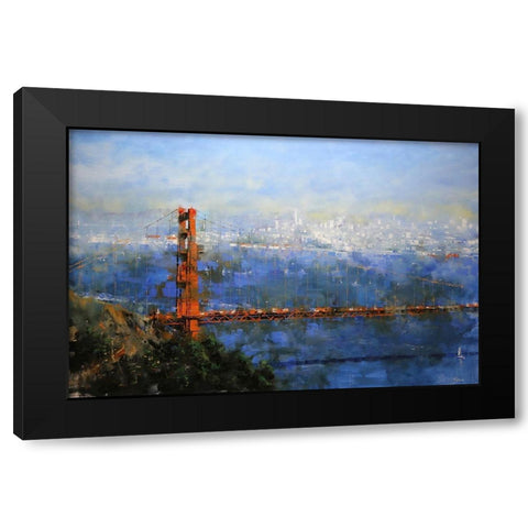 Golden Gate Afternoon Black Modern Wood Framed Art Print with Double Matting by Lague, Mark