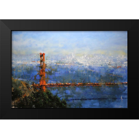 Golden Gate Afternoon Black Modern Wood Framed Art Print by Lague, Mark