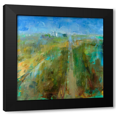 Farm Dog Black Modern Wood Framed Art Print by Lenssen, Georganna