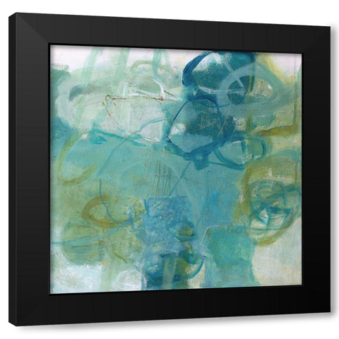 Written On The Breeze Black Modern Wood Framed Art Print with Double Matting by Leslie, Carole