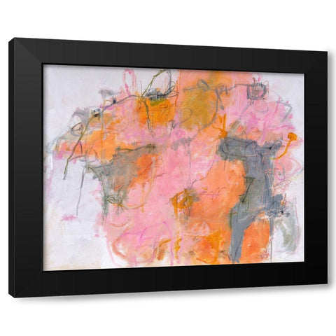 Weaving The Energy Threads Black Modern Wood Framed Art Print with Double Matting by Leslie, Carole