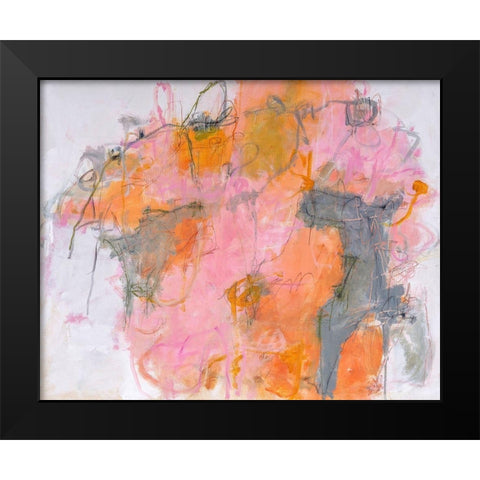 Weaving The Energy Threads Black Modern Wood Framed Art Print by Leslie, Carole