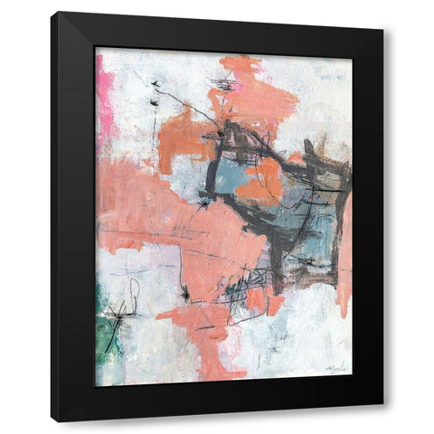 Thinking Of Saturday Black Modern Wood Framed Art Print by Leslie, Carole
