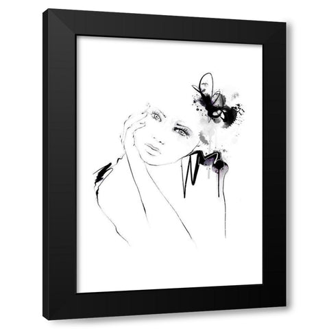 Oh Really? Black Modern Wood Framed Art Print by Larsdotter, Lotta