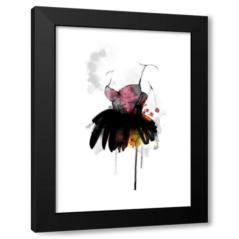 The Dress Black Modern Wood Framed Art Print by Larsdotter, Lotta
