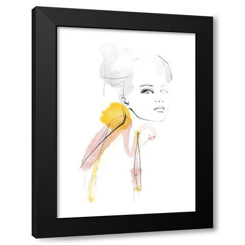 I Am Black Modern Wood Framed Art Print by Larsdotter, Lotta